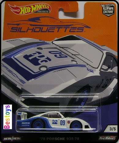 Hotwheels Hot Wheels Diecast Model Car Culture Silhouettes Porsche 935-78 1978 No 9 1/64 scale