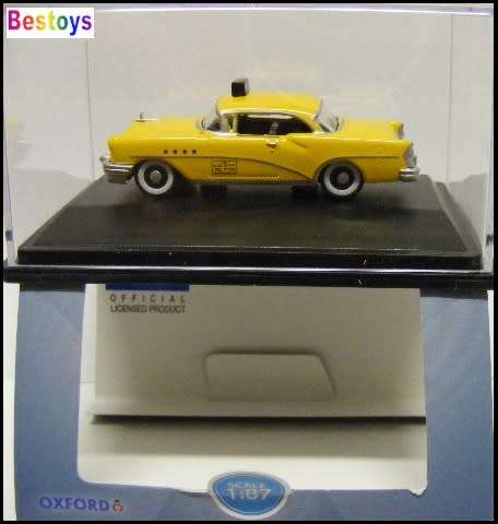 Oxford Diecast Model Car BC55004 Buick Century 1955 "New York Taxi" 1/87 HO railway scale new in pac