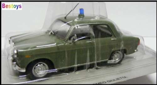 Diecast Model Car Police Collection Alfa Romeo Giulietta Italy "Polizia" 1/43 scale new in pack