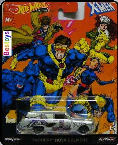 Hotwheels Hot Wheels Diecast Model Car Pop Culture X-Men Set 5 pce Ford Chevy Nissan Plymouth Combat
