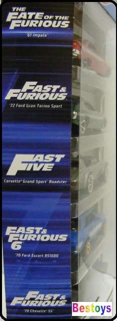 Hotwheels Hot Wheels Diecast Model Car Set 5 pack Fast & Furious Chevy Impala Corvette Ford Escort