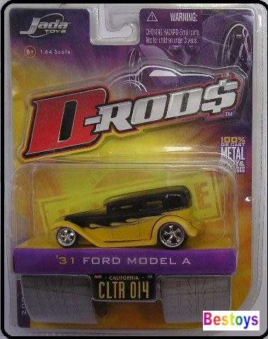 JADA Diecast Model Car D-Rods Ford Model A 1931 1/64 scale new in pack