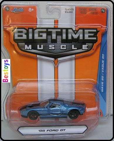 JADA Diecast Model Car Bigtime Muscle Ford GT 2005 1/55 scale new in pack