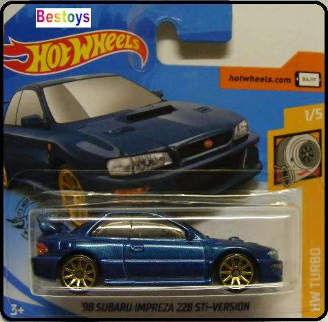 Hotwheels Hot Wheels Diecast Model Car 2020 23 / 250 Subaru Impreza 22 B STi 1998 Turbo 1/64 scale