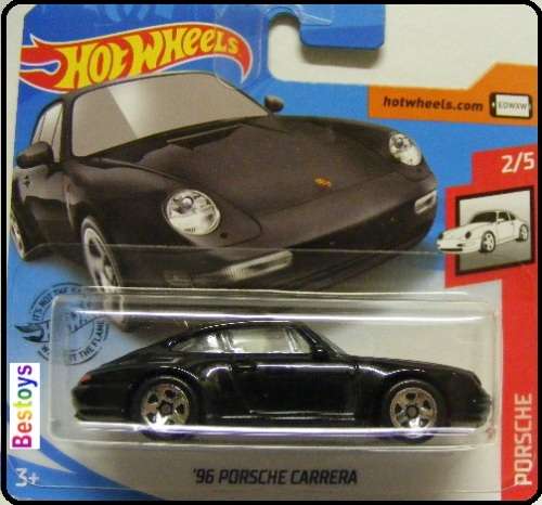 Hotwheels Hot Wheels Diecast Model Car 2020 72 / 250 Porsche Carreara 1996 1/64 scale new in pack