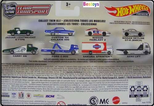 Hotwheels Hot Wheels Diecast Model Car Culture Team Transport Nissan Skyline Gt-R R34 & Aero Lift Tr