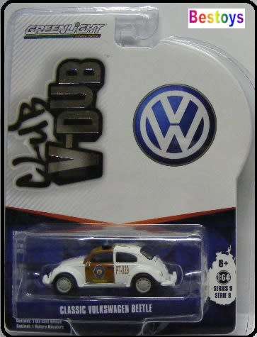 Greenlight Diecast Model Car VDub VW Volkswagen Classic Beetle "Traffic Police" Brazil 1/64 scale