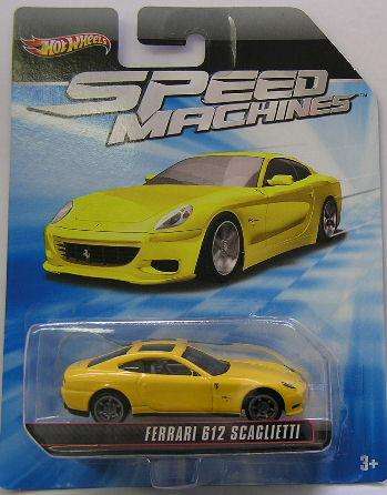 Hot Wheels Diecast Model Car Speed Machines , Ferrari 612 Scaglietti , 2010 on card , new in blister