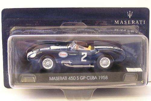 Maserati Diecast Model Car Collection 450 S GP Cuba 1958 No. 2 Motorsport /43 scale new in pack