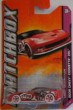 Matchbox Diecast Model Car No 55 Chevy Chevrolet Corvette ZR 1 2008 2011 on card new in pack