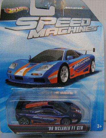 Hotwheels Diecast Model Car Speed Machines Mclaren F1 F 1 GTR 1996 2011 on card new in pack