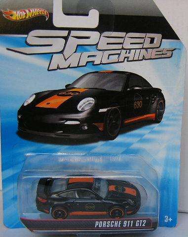Hotwheels Diecast Model Car Speed Machines Porsche 911 GT2 GT 2 No 630 2011 on card new in pack