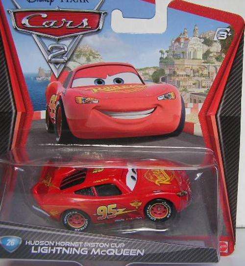 Disney Pixar Cars 2 Movie Film Diecast Model Car No 26 Lightning McQueen Hudson Hornet Piston Cup
