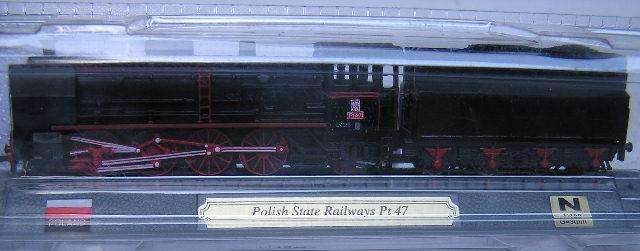 Trains of the World Diecast Model Collection Polish State Railways PT 47 Steam Loco 1/144 N scale