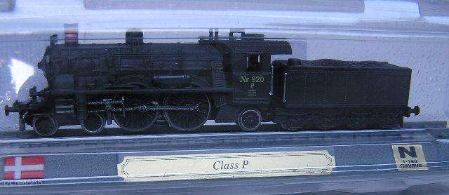 Trains of the World Diecast Model Collection Class P Steam Loco Denmark 1907 1/144 N rail scale new