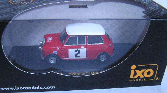 IXO Diecast Model Car RAC085 BMC Mini Cooper S No 2 Rally Monte Carlo 1966 1/43 scale new in pack