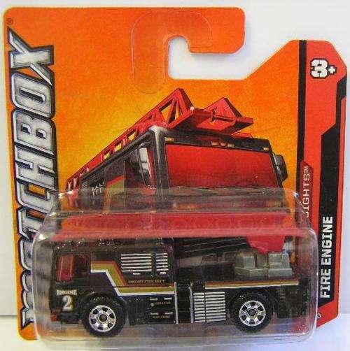Matchbox Diecast Model Car No 83 / 120 2012 Fire Engine Truck "County Fire" 2011 on card new in pack