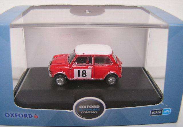 Oxford Diecast Model Car MCS001 Mini Cooper S MKII MK 2 1968 Rally Monte Carlo 1/76 OO rail scale