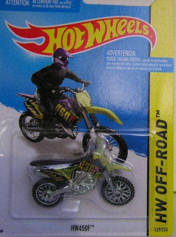 Hotwheels Hot Wheels Diecast Model 2013 129 / 250 HW 450F 450 F Motorcycle Bike new in pack