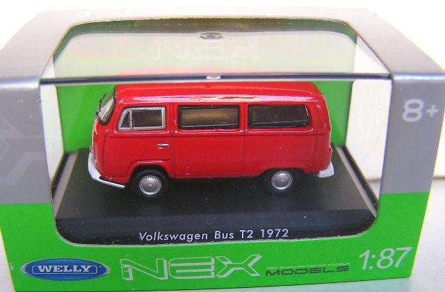 Welly Diecast Model Car VW Volkswagen Kombi Bus T2 T 2 1972 1/87 HO railway scale new in pack