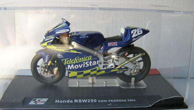Diecast GP Motorbike Bike Collection Honda RSW 250 Pedrosa 2004 No 26 1/24 scale new in pack