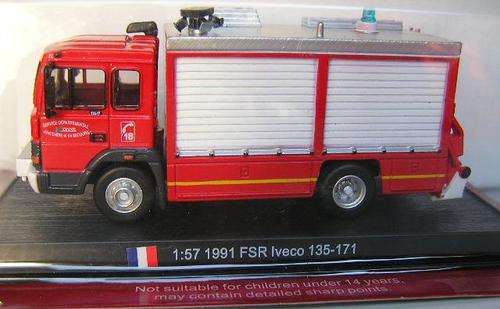 Fire Engines of the World Diecast Model Collection Iveco 135-171 FSR 1991 France 1/57 scale new