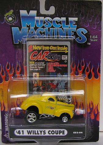 Muscle Machines Diecast Model Car Cartoons Series Willys Coupe 1941 1/64 scale new in pack