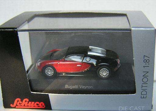 Schuco Diecast Model Car 26134 Bugatti Veyron 1/87 HO railway scale new in pack