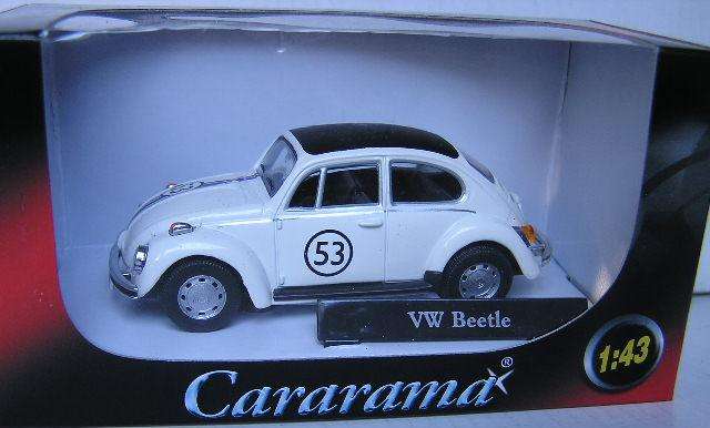 Cararama Hongwell Diecast Model Car VW Volkswagen Beetle No 53 "Herbie" 1/43 scale new in pack