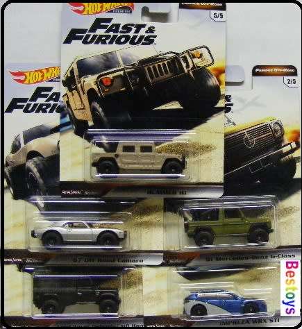 Hot Wheels Hotwheels Diecast Model Car Set Fast & Furious Movie Film TV Land Rover Subaru Mercedes