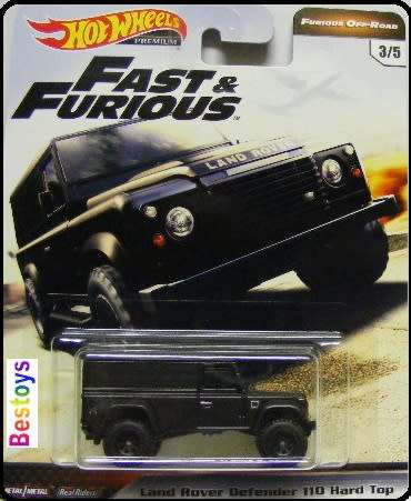 Hot Wheels Hotwheels Diecast Model Car Fast & Furious Movie Film TV Land Rover Defender 110 Hard Top