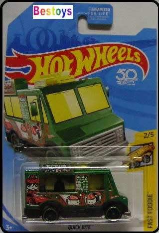 Hotwheels Hot Wheels Diecast Model Car Treasure Hunt 2018 Quick Bite Food Truck 1/64 scale new