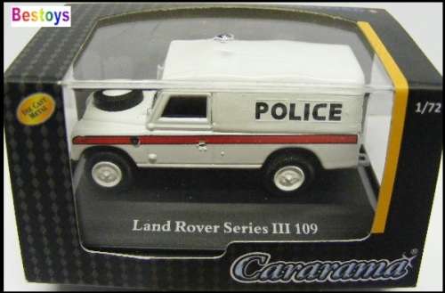 Cararama Hongwell Diecast Model Car Land Rover Series III 3 109" inch Hardtop "Police" 1/72 OO rail