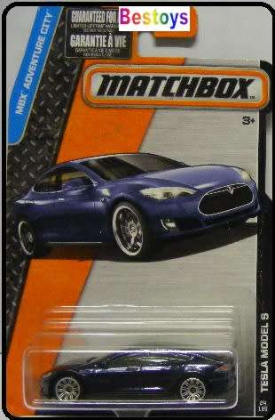 Matchbox Diecast Model Car 2016 24 / 125 Tesla Model S Adventure City 1/64 scale new in pack