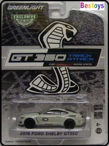 Greenlight Diecast Model Car Exclusive Ford Mustang Shelby GT 350 2016 Performance Racing School1/64