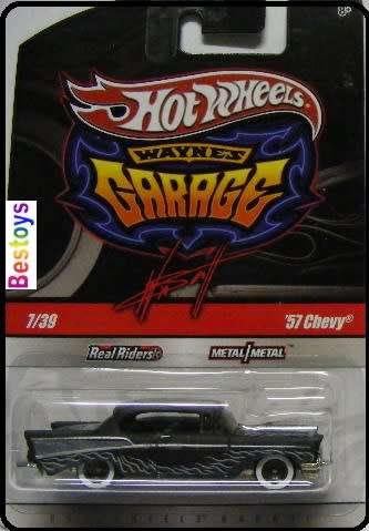 Hotwheels Hot Wheels Diecast Model Car Wayne's Garage Chevy Chevrolet 1957 real riders1/64 scale new