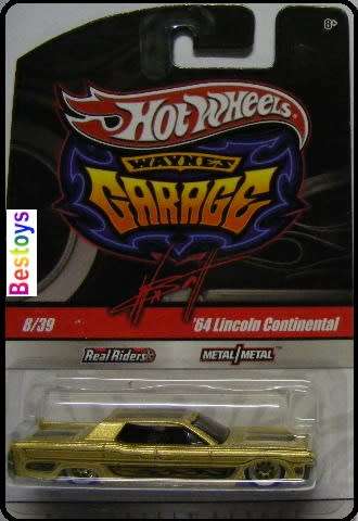 Hotwheels Hot Wheels Diecast Model Car Wayne's Garage Lincoln Continental 1964 real riders1/64 scale