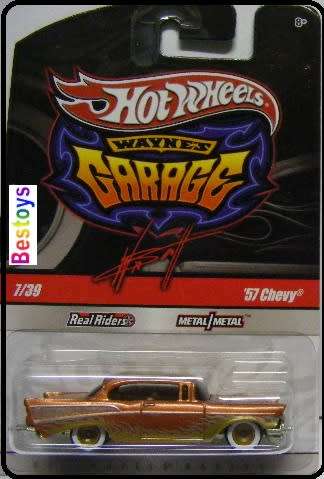 Hotwheels Hot Wheels Diecast Model Car Wayne's Garage Chevy Chevrolet 1957 real riders1/64 scale new