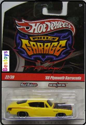 Hotwheels Hot Wheels Diecast Model Car Phil's Garage Series Real riders Plymouth Barracuda 1968 1/64