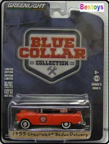Greenlight Diecast Model Car Blue Collar Chevy Chevrolet Sedan Delivery 1955 1/64 scale new in pack