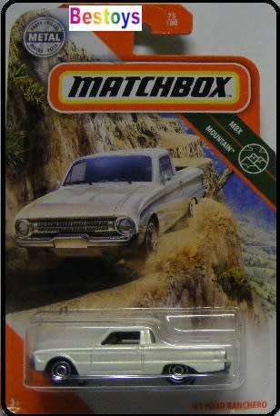 Matchbox Diecast Model Car 2020 75 / 100 Ford Ranchero 1961 1/64 scale new in pack
