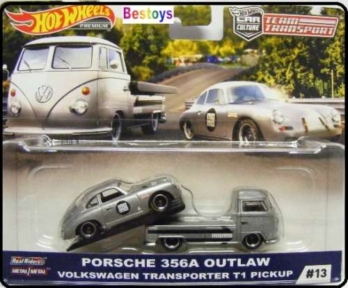 Hotwheels Hot Wheels Diecast Model Car Culture Team Transport Porsche 356 A + VW T 1 Transporter