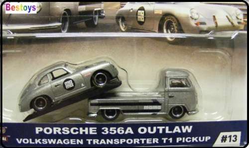 Hotwheels Hot Wheels Diecast Model Car Culture Team Transport Porsche 356 A + VW T 1 Transporter