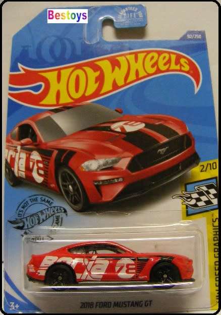 Hotwheels Hot Wheels Diecast Model Car 2020 92 / 250 Ford Mustang GT 2018 "Borla" Speed Graphics1/64