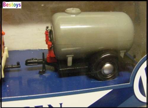 Motormax Motor Max Diecast Model Car 79674 VW Volkswagen Kombi T 1 T1 Double Cab Pickup + Trailer Ro