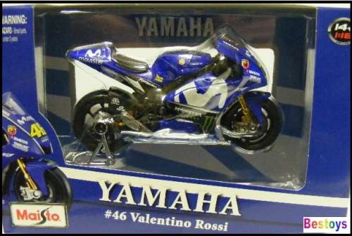 Maisto Diecast Model Motorcycle Bike Moto GP Yamaha GP 18 No .46 Rossi 1/18 scale new in pack