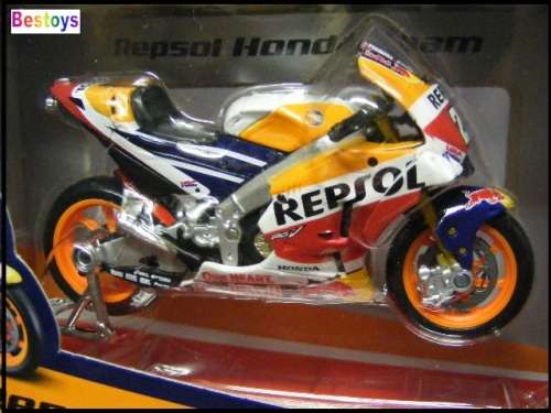 Maisto Diecast Model Motorcycle Bike Moto GP Honda RCV 213 GP 2018 No 26 Pedrosa "Repsol" 1/18 scale