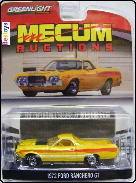 Greenlight Diecast Model Car Mecum Auctions Ford Ranchero GT 1972 1/64 scale new in pack