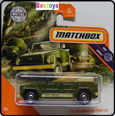 Matchbox Diecast Model Car 2020 33 / 100 VW Volkswagen Type 181 Kubelwagen 1974 Jungle1/64 scale new