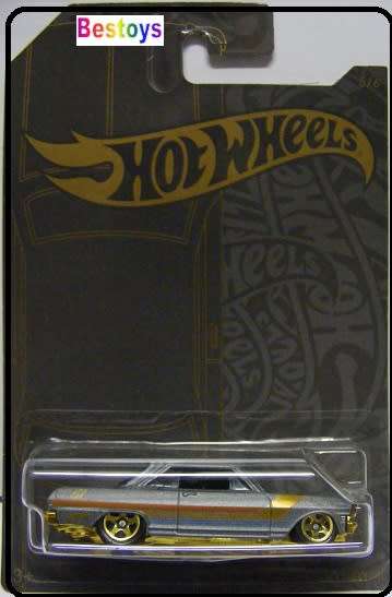 Hotwheels Hot Wheels Diecast Model Car 2019 Satinchrome Chevy Chevrolet 2 1963 1/64 scale new in pac